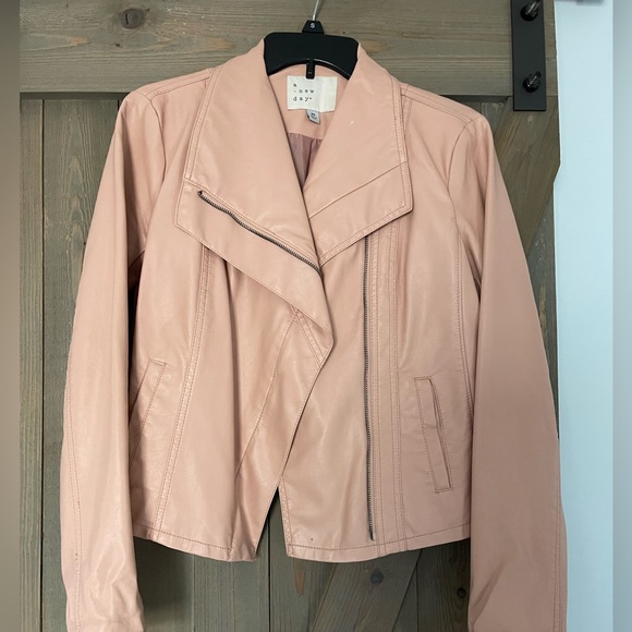 a new day Jackets & Blazers - Beige-pink faux leather jacket